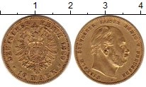 Продать Монеты Пруссия 10 марок 1880 Золото