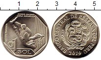 Продать Монеты Перу 1 соль 2019 Латунь