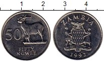 Продать Монеты Замбия 50 квач 1992 Медно-никель