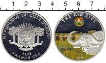 Продать Монеты Кот-д`Ивуар 100 франков 2010 Серебро