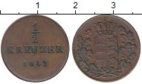 Продать Монеты Пруссия 1/2 крейцера 1842 Медь