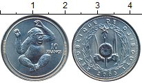 Продать Монеты Джибути 10 франков 2003 Медно-никель