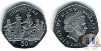 Продать Монеты Остров Мэн 50 пенсов 2001 Медно-никель