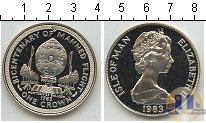 Продать Монеты Остров Мэн 1 крона 1983 Серебро