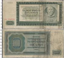 Продать Банкноты Богемия и Моравия 1000 крон 1942 