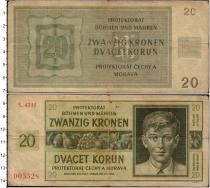 Продать Банкноты Богемия и Моравия 20 крон 1944 