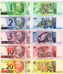Продать Банкноты Бразилия Набор из 5 бон 0 