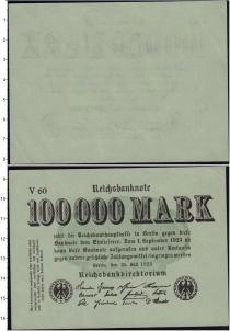 Продать Банкноты Веймарская республика 100000 марок 1923 