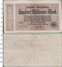 Продать Банкноты Веймарская республика 100000000 марок 1923 