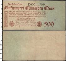 Продать Банкноты Веймарская республика 500000000 марок 1923 