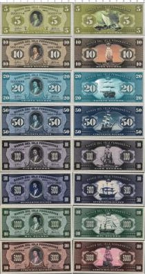 Продать Банкноты Галапагосские острова Набор из 8 бон 0 