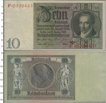 Продать Банкноты Веймарская республика 10 марок 1929 