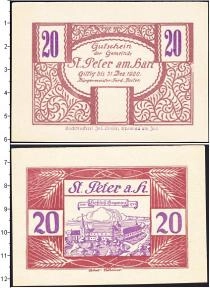 Продать Банкноты Германия : Нотгельды 20 геллеров 1920 