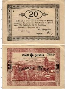 Продать Банкноты Германия : Нотгельды 20 марок 1918 