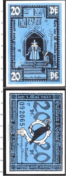 Продать Банкноты Германия : Нотгельды 20 пфеннигов 1921 