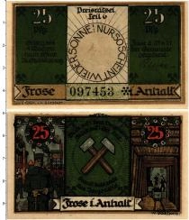 Продать Банкноты Германия : Нотгельды 25 пфеннигов 1921 