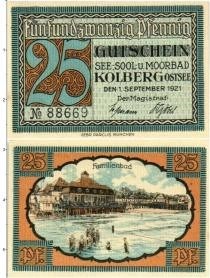 Продать Банкноты Германия : Нотгельды 25 пфеннигов 1921 