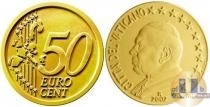 Продать Монеты Ватикан 50 евроцентов 2002 Латунь