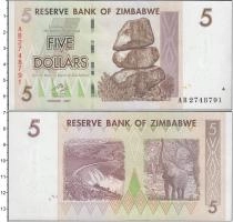 Продать Банкноты Зимбабве 5 долларов 2007 