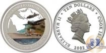 Продать Монеты Острова Кука 10 долларов 2002 Серебро