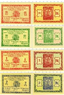 Продать Банкноты Испания Набор из 4 банкнот 1937 