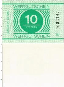 Продать Банкноты ГДР 10 пфеннигов 1990 