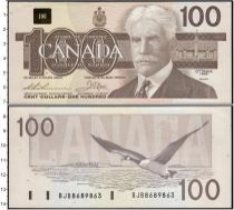 Продать Банкноты Канада 100 долларов 1988 