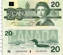 Продать Банкноты Канада 20 долларов 1991 
