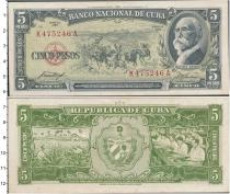 Продать Банкноты Куба 5 песо 1958 