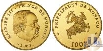 Продать Монеты Монако 100 евро 2003 Золото