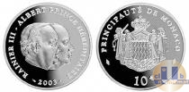 Продать Монеты Монако 10 евро 2003 Серебро