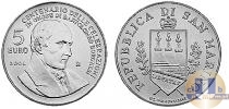 Продать Монеты Сан-Марино 5 евро 2004 Серебро