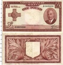 Продать Банкноты Мальта 1 фунт 1949 