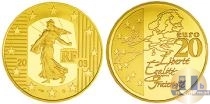 Продать Монеты Франция 20 евро 2003 Золото