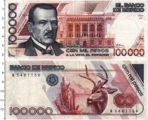 Продать Банкноты Мексика 100000 песо 1991 