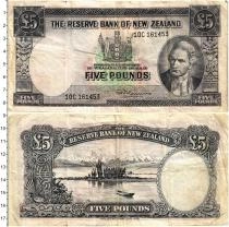 Продать Банкноты Новая Зеландия 5 фунтов 1967 
