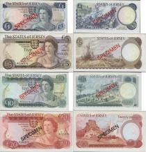 Продать Банкноты Остров Джерси Набор из 4 бон 1978 
