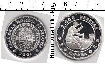 Продать Монеты Испания 2000 песет 2001 Серебро