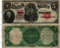 Продать Банкноты США 5 долларов 1907 