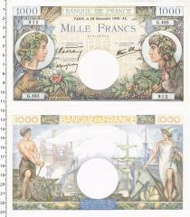 Продать Банкноты Франция 1000 франков 1940 