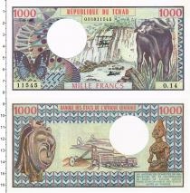 Продать Банкноты Чад 1000 франков 1980 