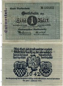 Продать Банкноты Германия : Нотгельды 1 марка 1918 