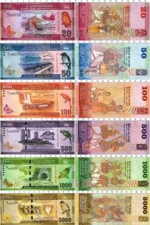 Продать Банкноты Шри-Ланка Набор из 6 бон 2010 