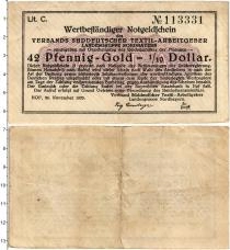 Продать Банкноты Германия : Нотгельды 42 пфеннига 1923 