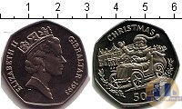 Продать Монеты Гибралтар 50 пенсов 1993 