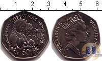 Продать Монеты Гибралтар 50 пенсов 1990 