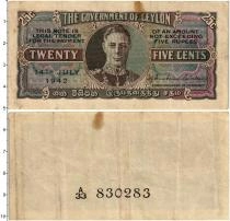 Продать Банкноты Цейлон 25 центов 1942 