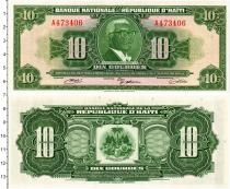 Продать Банкноты Гаити 10 гурдов 1967 