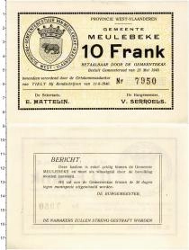 Продать Банкноты Бельгия 10 франков 1940 