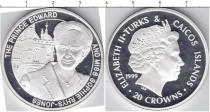 Продать Монеты Теркc и Кайкос 20 крон 1999 Серебро